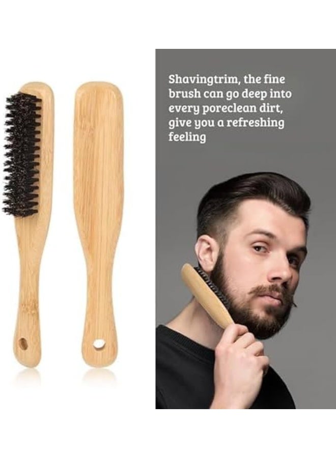 Natural Wooden Handle Hair & Beard Brush – Professional Bristles for Detangling, Softening Hair and Reducing Frizz While Drying - Image 3